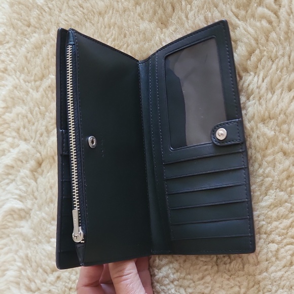 NWOT Coach Sage Pebbled Leather Slim Zip Wallet ๐๐๐ฉต - Picture 8 of 16